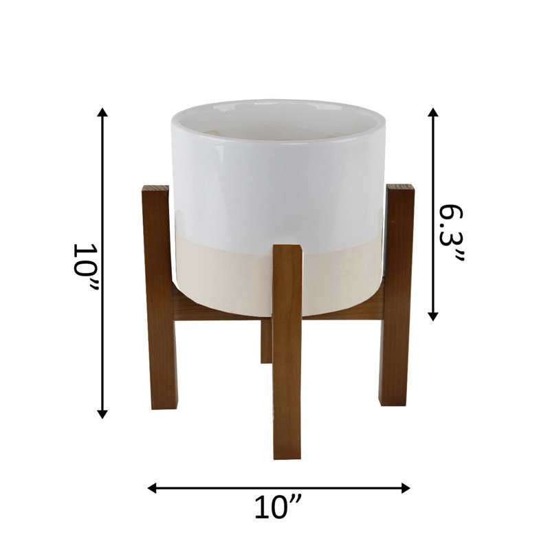 Borquez Handmade Ceramic Pot Planter, White