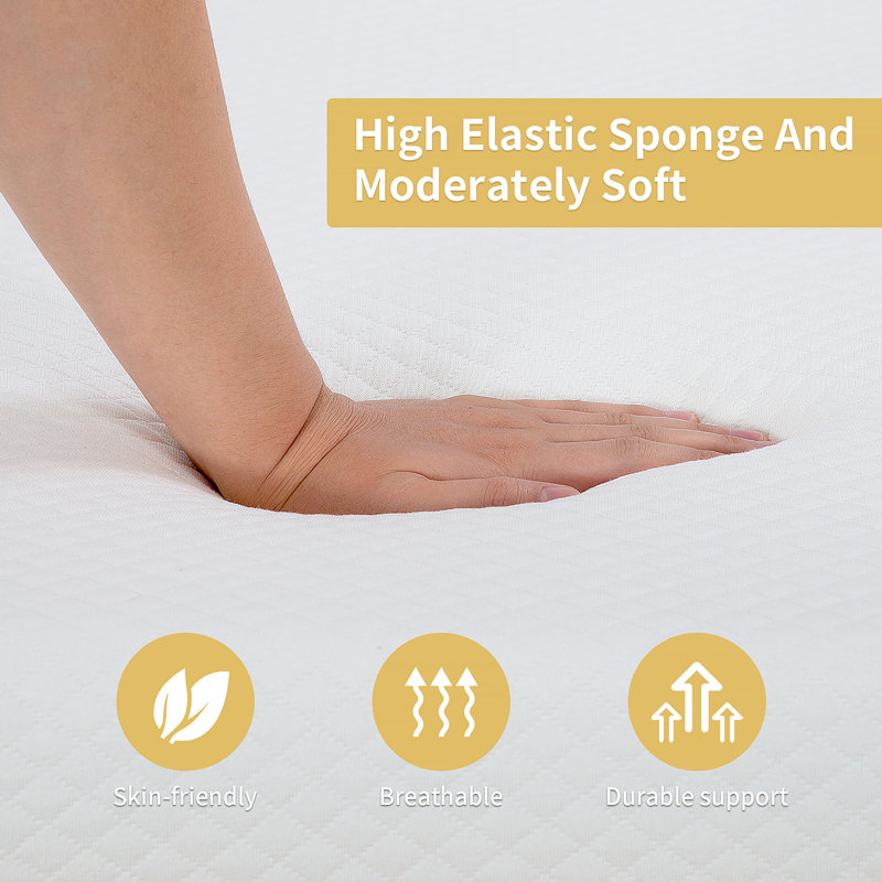 Mattress 8 Inch Cooling Gel Memory Foam Mattress CertiPUR-US Certified Medium Firm Mattress with Washable Cover for Cool Sleep and Pressure Relief