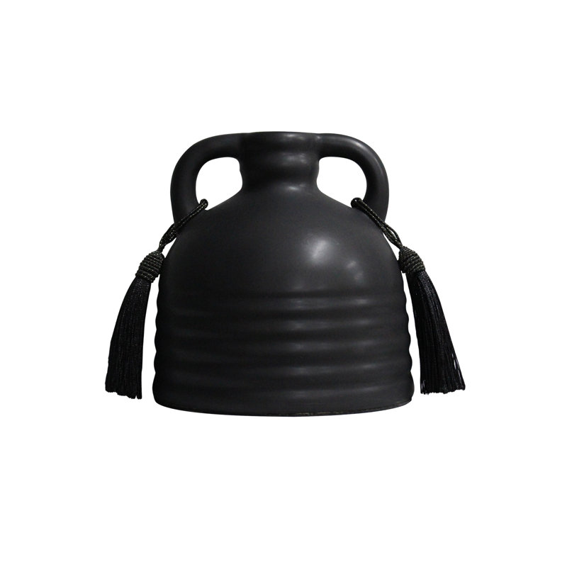 Cliett Adonis Ceramic Vase, Black