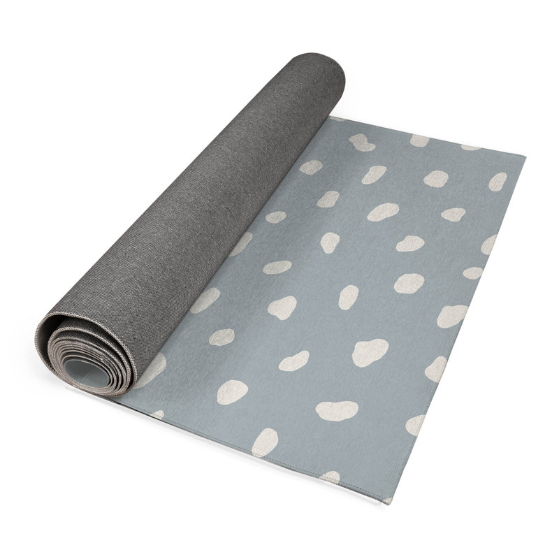 Paint Drop Non-Slip Outdoor Rug, Runner 2'6" x 8'