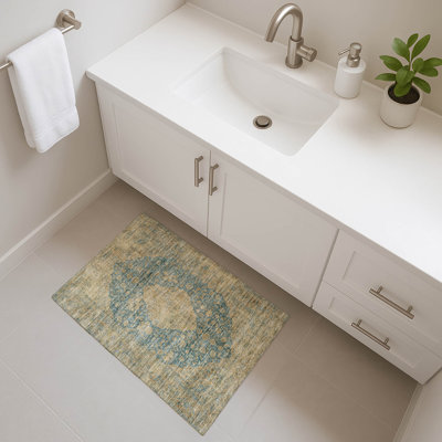 Premium Machine Washable Honig AMF1657 Global Rug