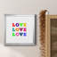 «Love Love Love», art textuel sur toile-588528969-588528971