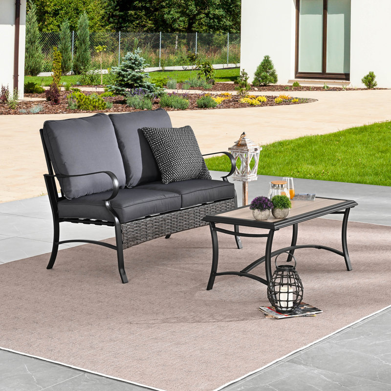 Kaywan 2 - Person Patio Conversation Set with Cushions