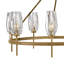 Lustre à un étage à 8 lumières avec abat-jour en cristal taillé en forme de diamant à facettes Ana-110327997