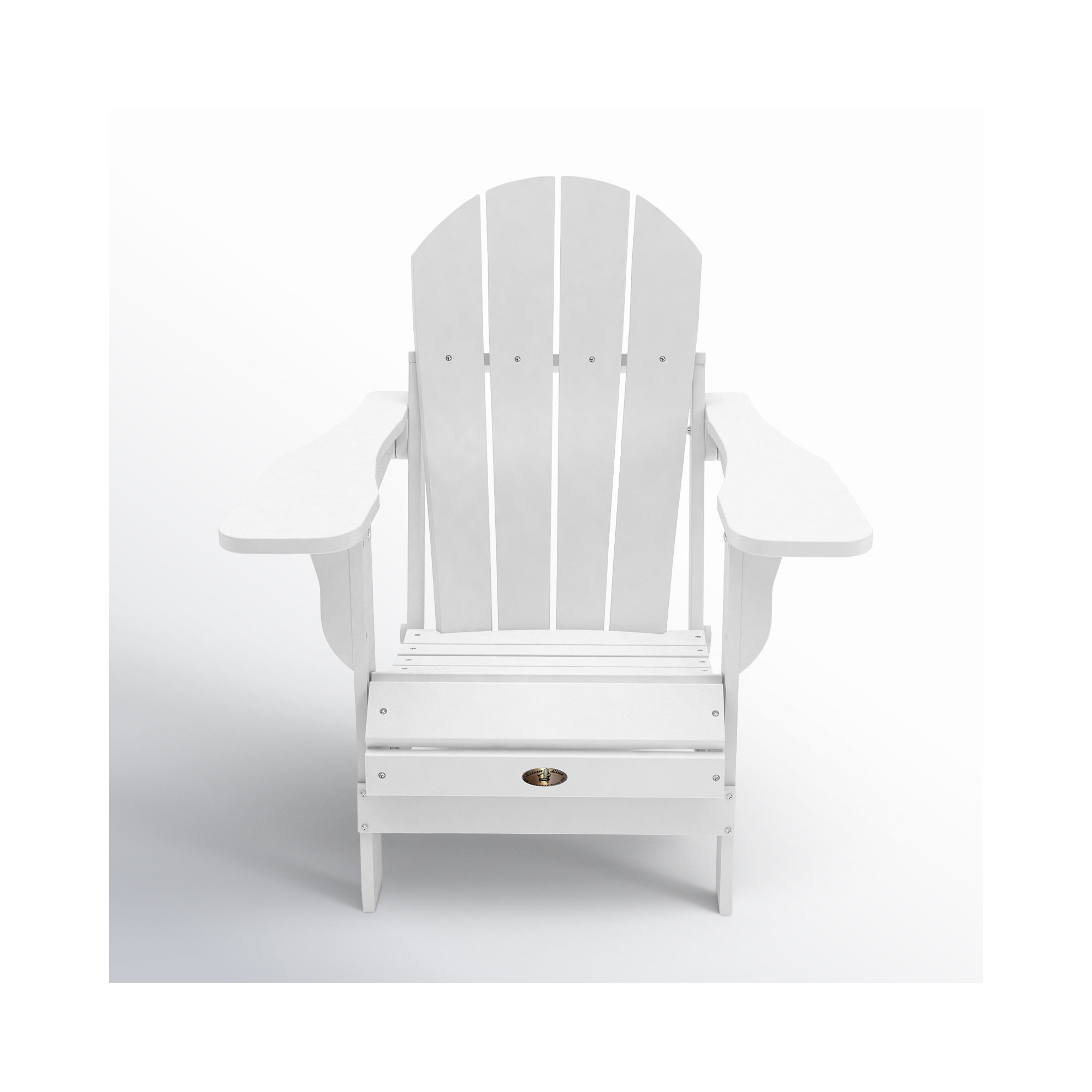 Berngar Foldable Outdoor Adirondack Chair, White