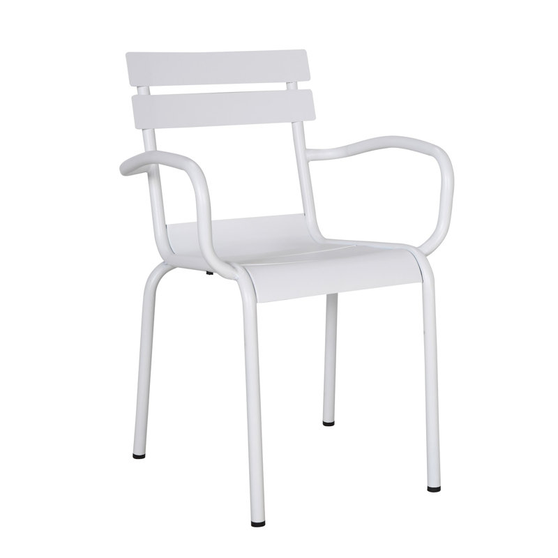 Chaise d'extérieur en métal 74534, Blanc givré
