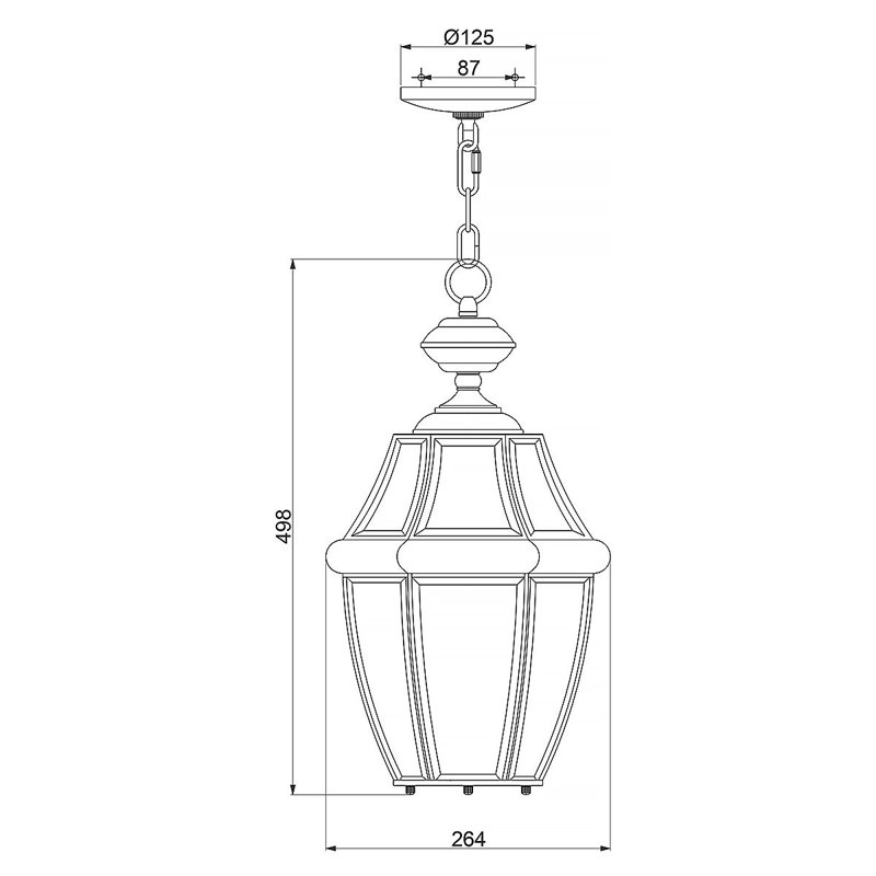Wexford 2 - Light Outdoor Hanging Lantern