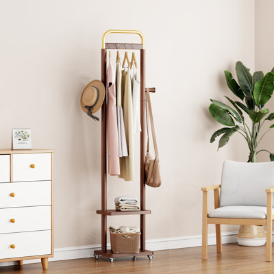Wooden Coat Rack with Shelf