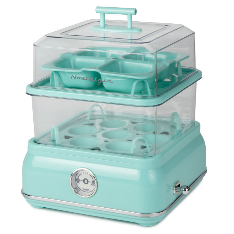 Grand cuiseur à œufs électrique à 14 œufs avec capacité de poids classique nostalgique, œufs pochés, œufs brouillés, omelettes, blancs d’œufs, sandwiches à oeufs, avec alarme