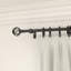 Matte Black Adjustable Curtain Pole Set-91563972