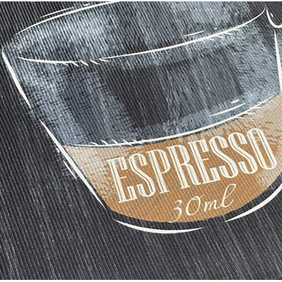 Tapis de cuisine 36 po x 19 po - noir et jaune café moderne antidérapant