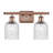 Brysin 15" W 2-Light Dimmable Metal Vanity Light with Glass Shades-848961685-844129629
