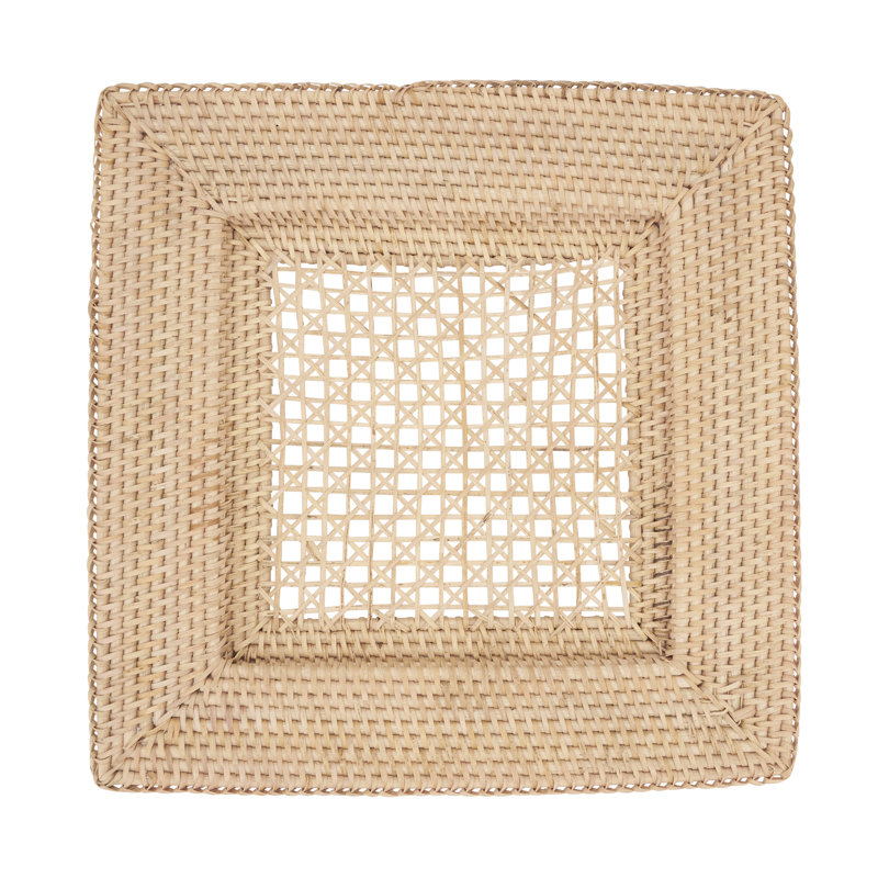 Handcrafted Rustic Charger Plate (Set of 4), Natural