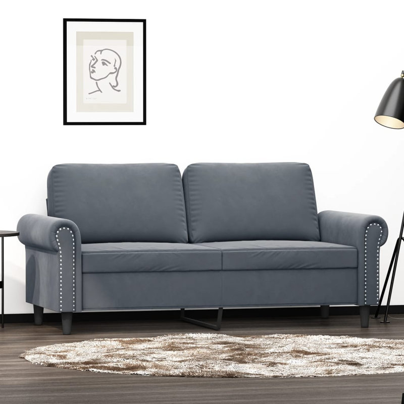 Canapé rembourré Nyziah, H 31,5 po x l 67,7 po x P 30,3 po, Dark Gray