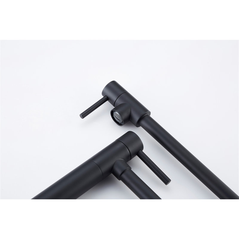 Robinet remplisseur de pot avec tige d'extension, Noir mat