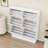 Modern Slim Shoe Cabinet with 6 Adjustable Flip Drawers and Hooks  for Entryway-678976011