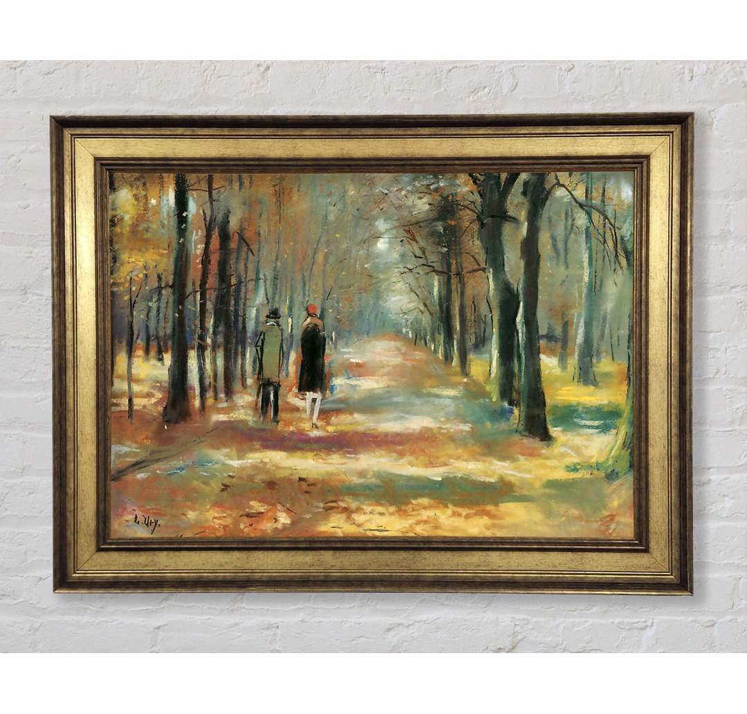 Gerahmtes Poster Lesser Ury Couple Walking In The Woods