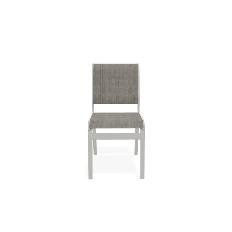 Chaise d'appoint de salle à manger Hiraku, Neige texturée, Fumée