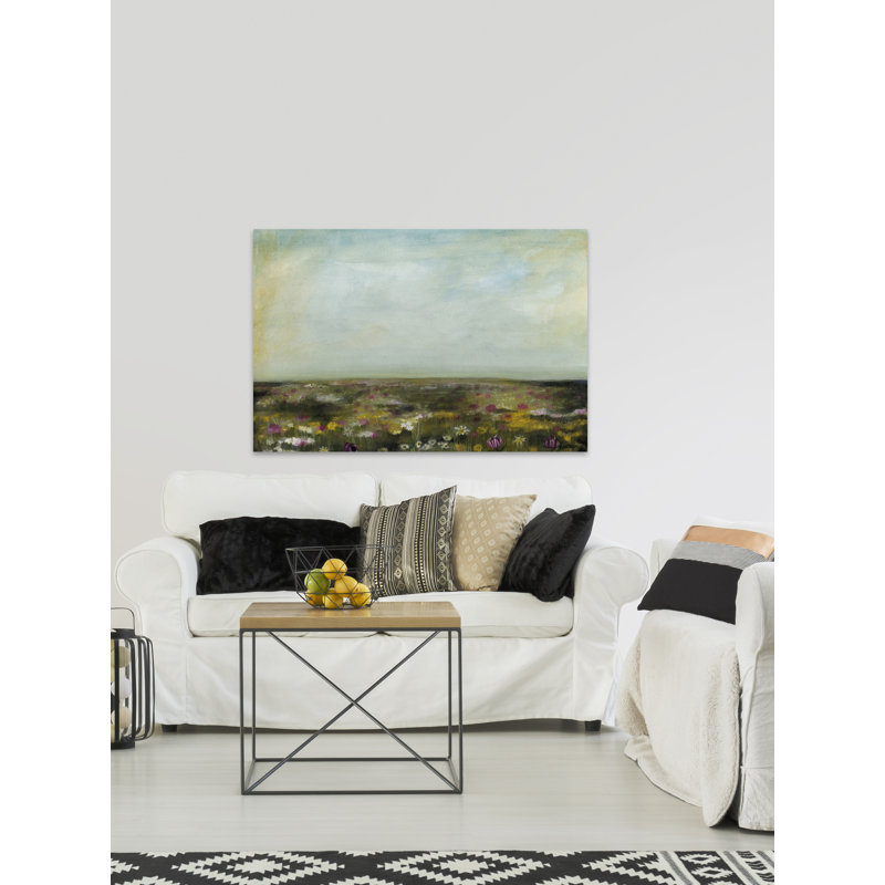 Floral Fields II - reproduction d'art sur toile, H 8 po x l 12 po x P 1,5 po