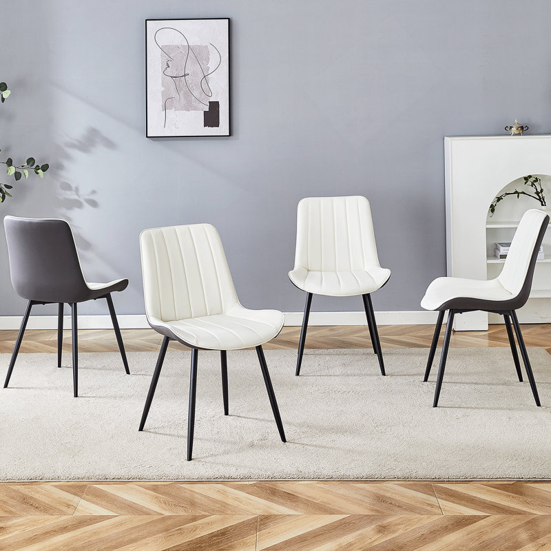 Ensemble de chaises polyvalentes en polyuréthane avec lignes lisses pour les maisons modernes