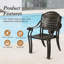 Chaises de salle à manger d'extérieur, chaises de patio, fauteuils de salle à manger empilables pour la cuisine, le jardin, la cour Leatherman