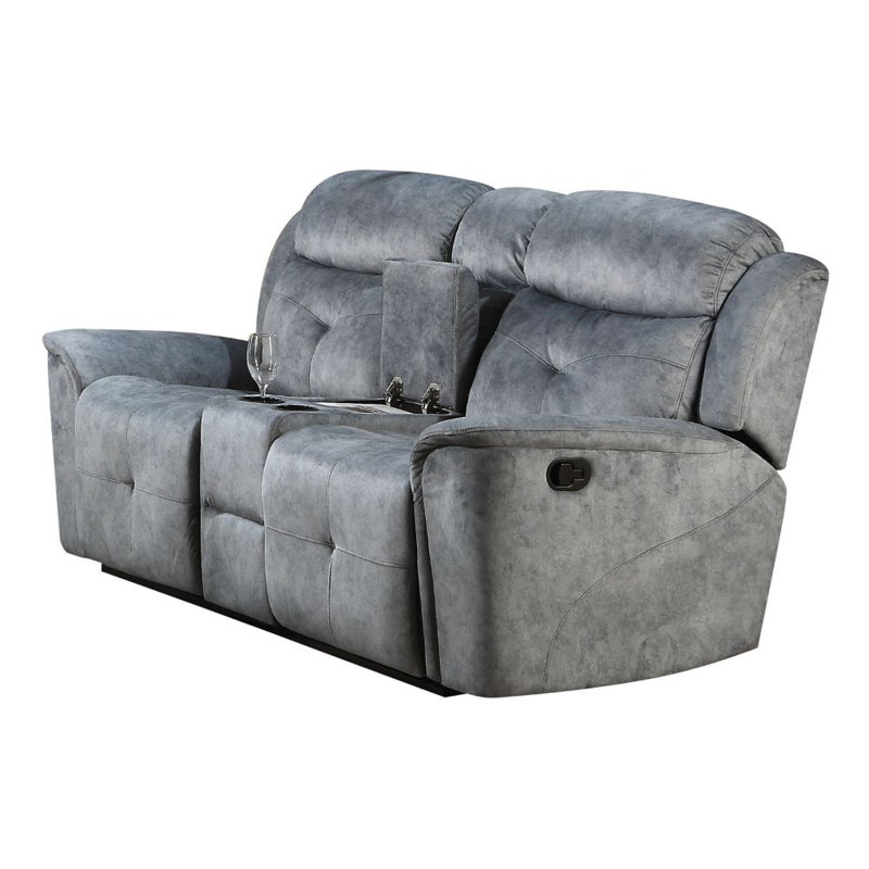 Causeuse Mariana, Tissu gris argenté