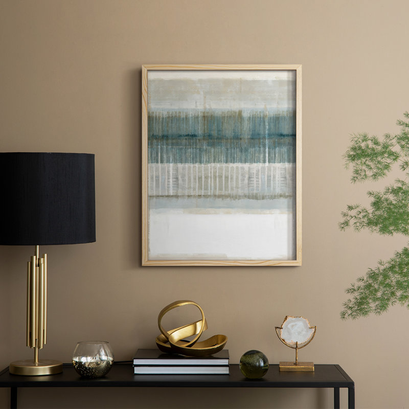 «Misty Island III», reproduction encadrée - bois massif, Naturel, 11" H x 9" W
