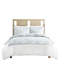 Housse de couette en coton très grand 200tc - broderie dollar sable foncé, fermeture à boutons, 2 taies décoratives, 4 attaches intérieures, thème de plage chic côtier