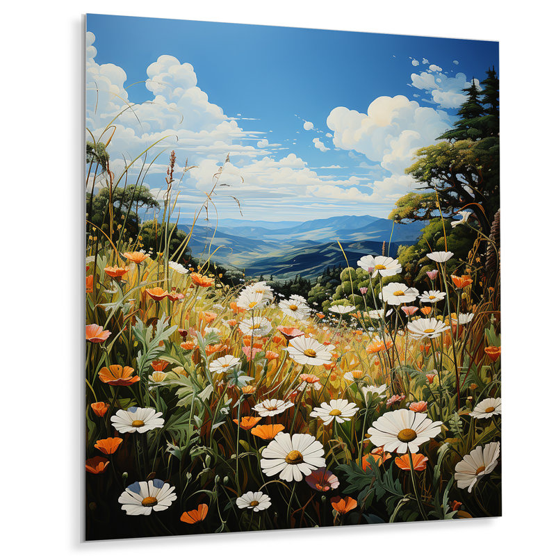 «Wildflowers Wonder Meadow», impression d'art mural en métal Wildflowers, H 20 po x l 12 po x P 1 po
