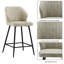 Konate Upholstered Counter Stool with Metal Frame-527978123