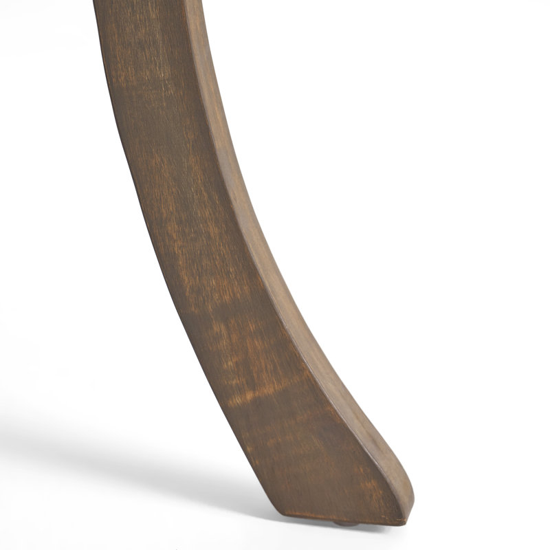 Ensemble repas d'extérieur en bois d'acacia massif avec coussins de 47,25 po de largeur 47,25 po Cotswald, Gris
