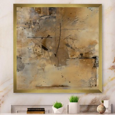 Jaune et gris au-delà de la toile V Jaune et gris au-delà de la toile V, reproduction d'art encadrée