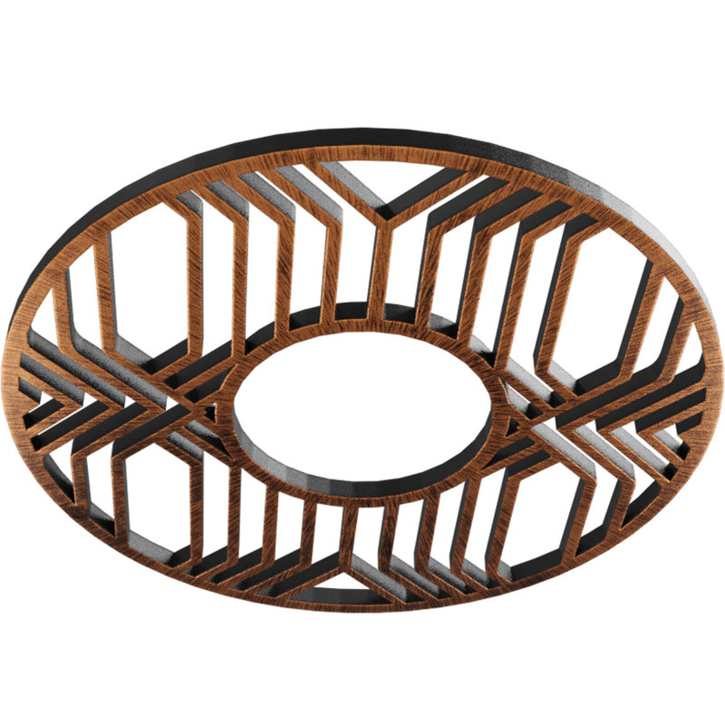 Médaillon de plafond 24 po x 24 po x P 8 3/4 po x P 3/4 po Empire, H 24 po x l 24 po x P 0,75 po, Cuivre antique