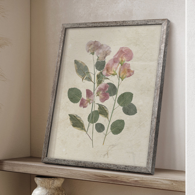 Pressed Arrangement II Framed Print - Solid Wood 49773, 11" H x 9" W
