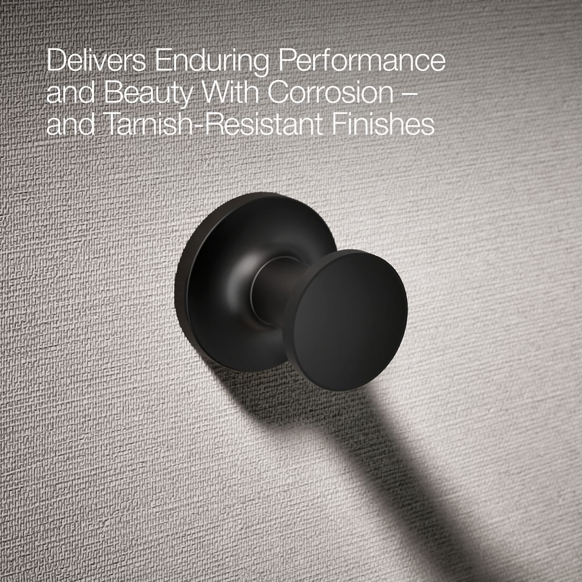 Purist Round Wall-Mounted Robe Hook, Matte Black