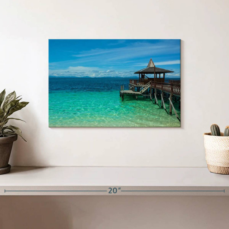 Gillard Pier, vue sur l'océan, H 8 po x l 12 po