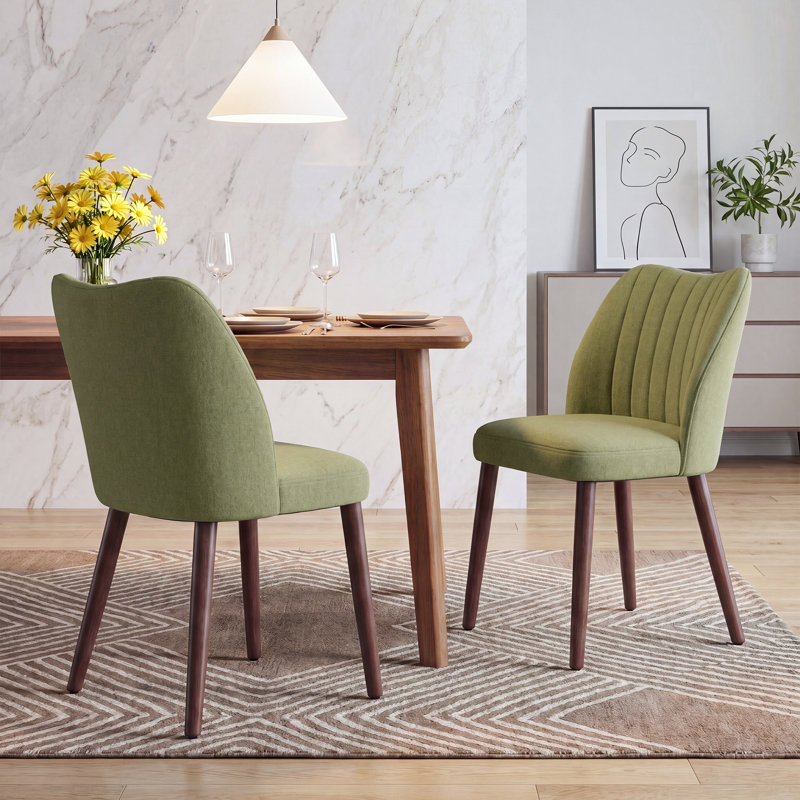 Upholstered Dining Chair, Green