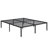 Durable Steel Queen Size Bed Frame, Black, Modern Design For Home
