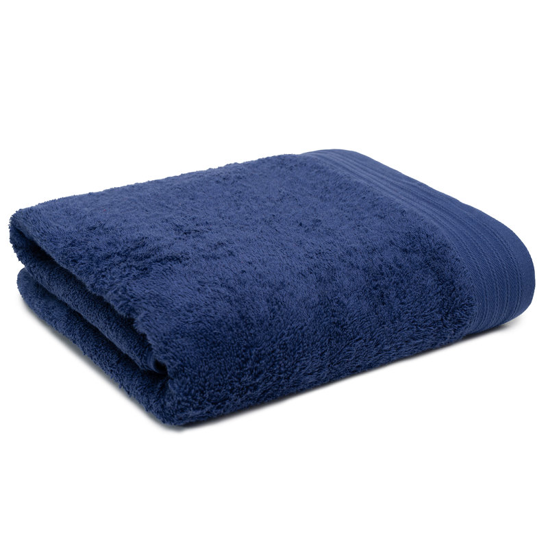 Cecille Midweight Bath Sheet, Navy Blue