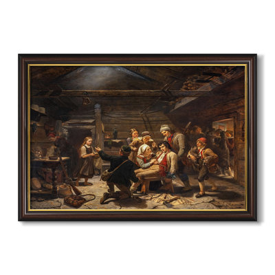 Le retour du chasseur d'ours, 1856 - Adolph Tidand - Toile encadrée sur mesure
