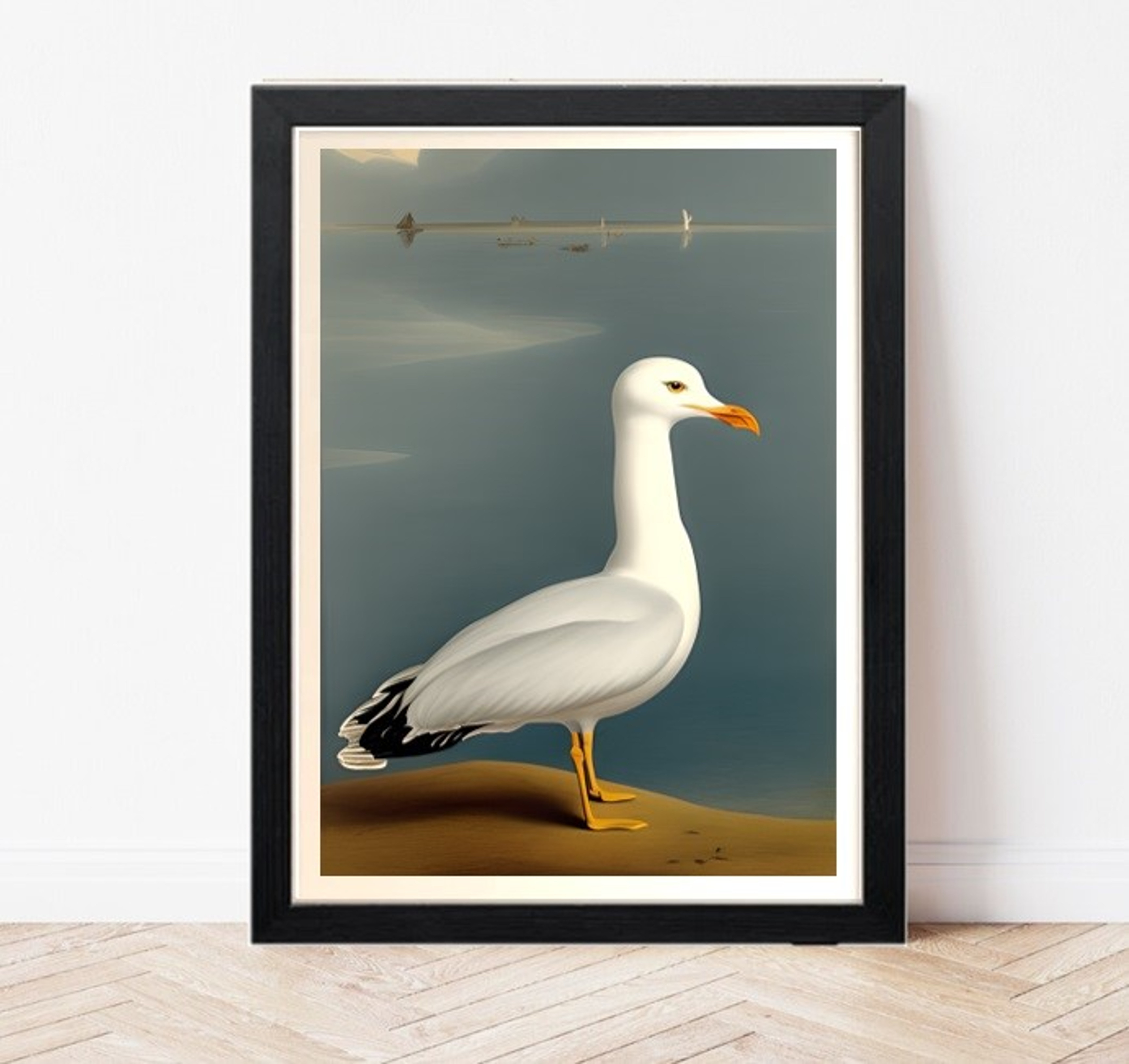 House of Hampton Seagull Print - Bird Print - Costal Wall Art - Beach ...