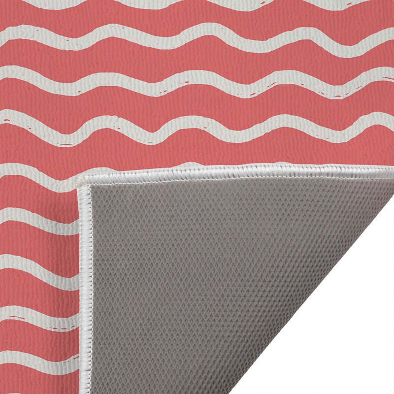 Wiggle Row Absorbent Non-Skid Rectangular Toilet Mat, Olive Green