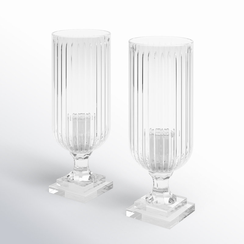 Bougie ouragan en verre