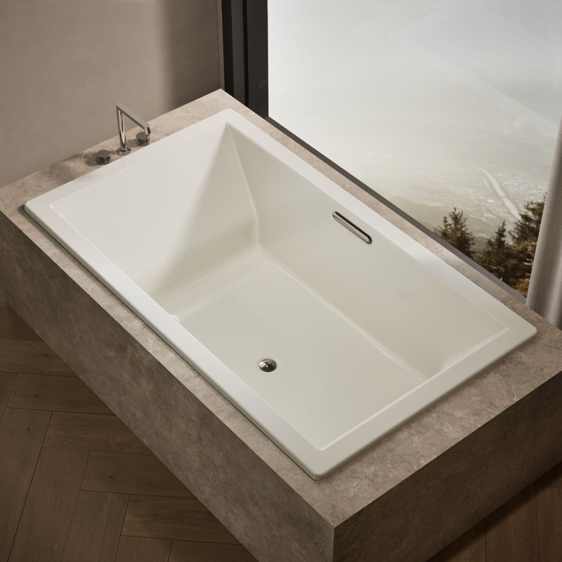Underscore® 72" x 42" Soaking Bathtub, Biscuit