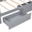 Lit mezzanine simple gris et lit plateforme - Améliorez le style de votre chambre à coucher