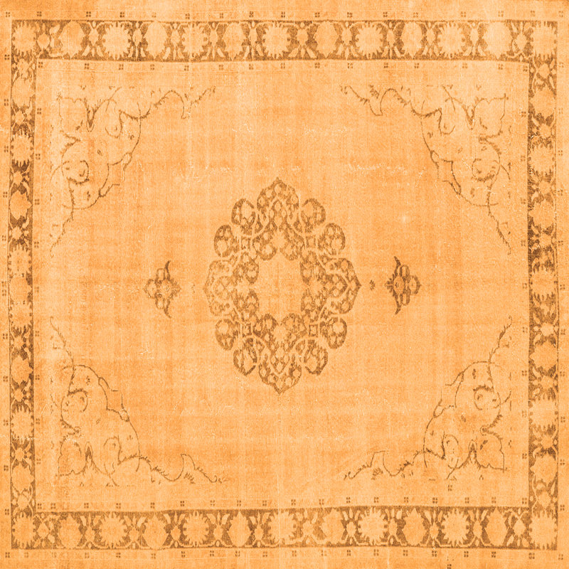 Tapis orange, Carré 6 pi