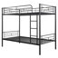 Lit superposé simple en métal durable au-dessus d'un lit simple avec un design polyvalent et un support robuste, parfait pour économiser de l'espace et de la durabilité.