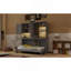 Lit escamotable mural avec armoire supérieure, tablettes, lit pliable peu encombrant avec lumière et USB-79372658
