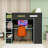 Full Wooden Loft Bed With RGB LED Light, Wardrobe, USB Port And Desk-657002562