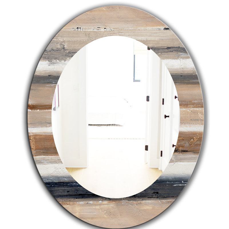 Miroir mural Mid-Century géométrique Natural Balance III, H 31,5 po x l 23,7 po